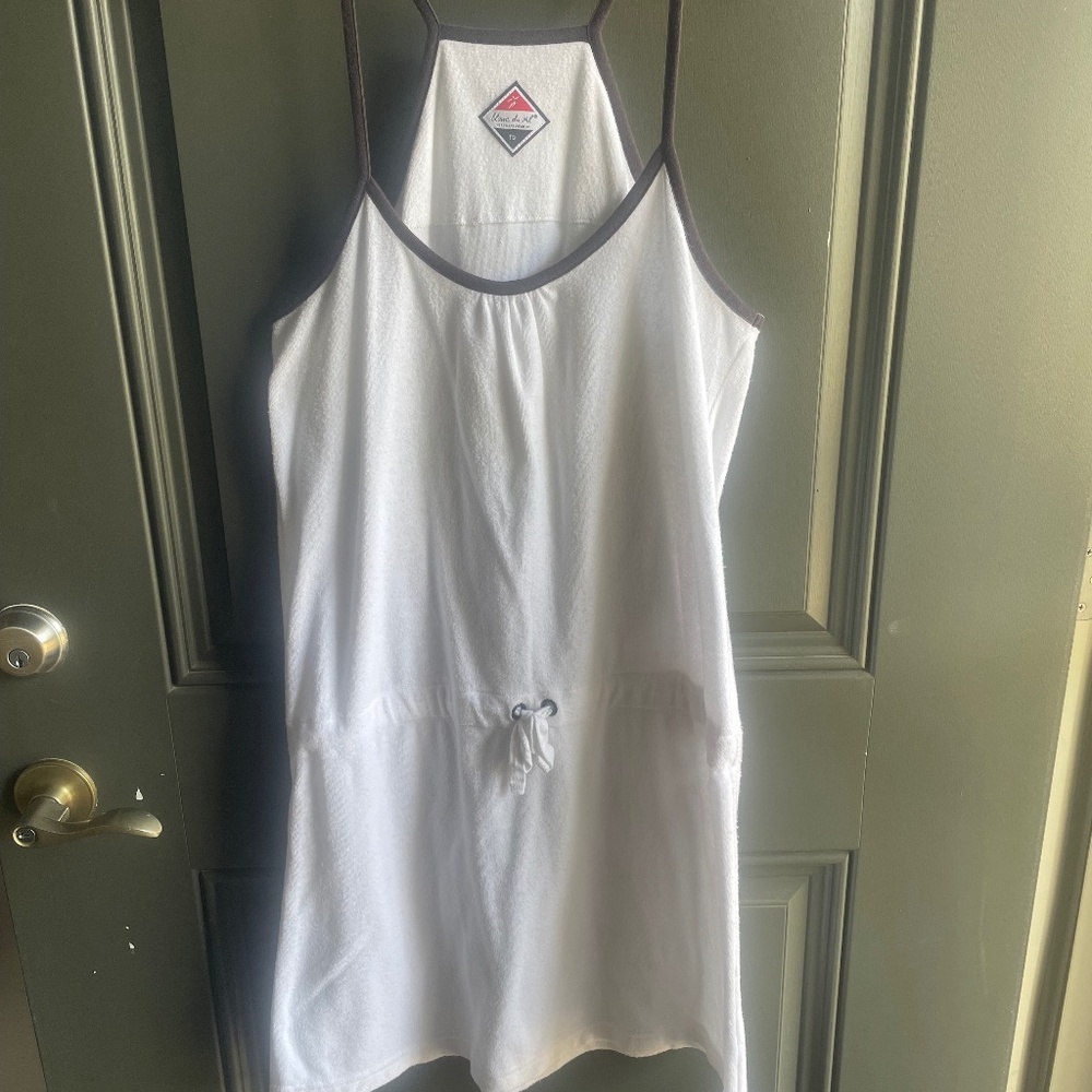 Blanc du Nil white terry cloth sundress